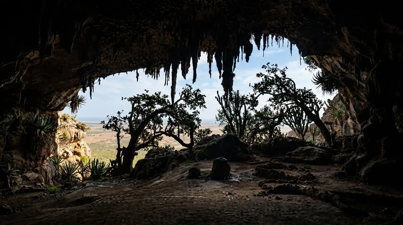 Dagub Cave — wide entrance and bat habitat