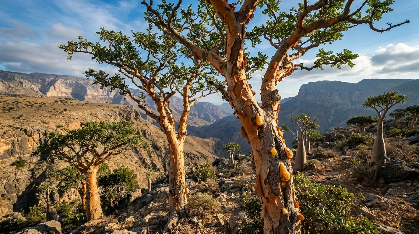 Boswellia elongata frankincense woodland, Homhil Protected Area