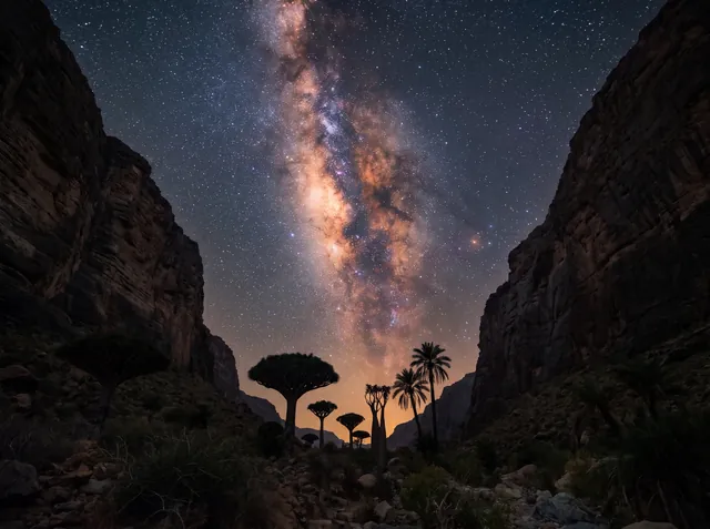 Wadi Ayhaft, astrophotography on socotra