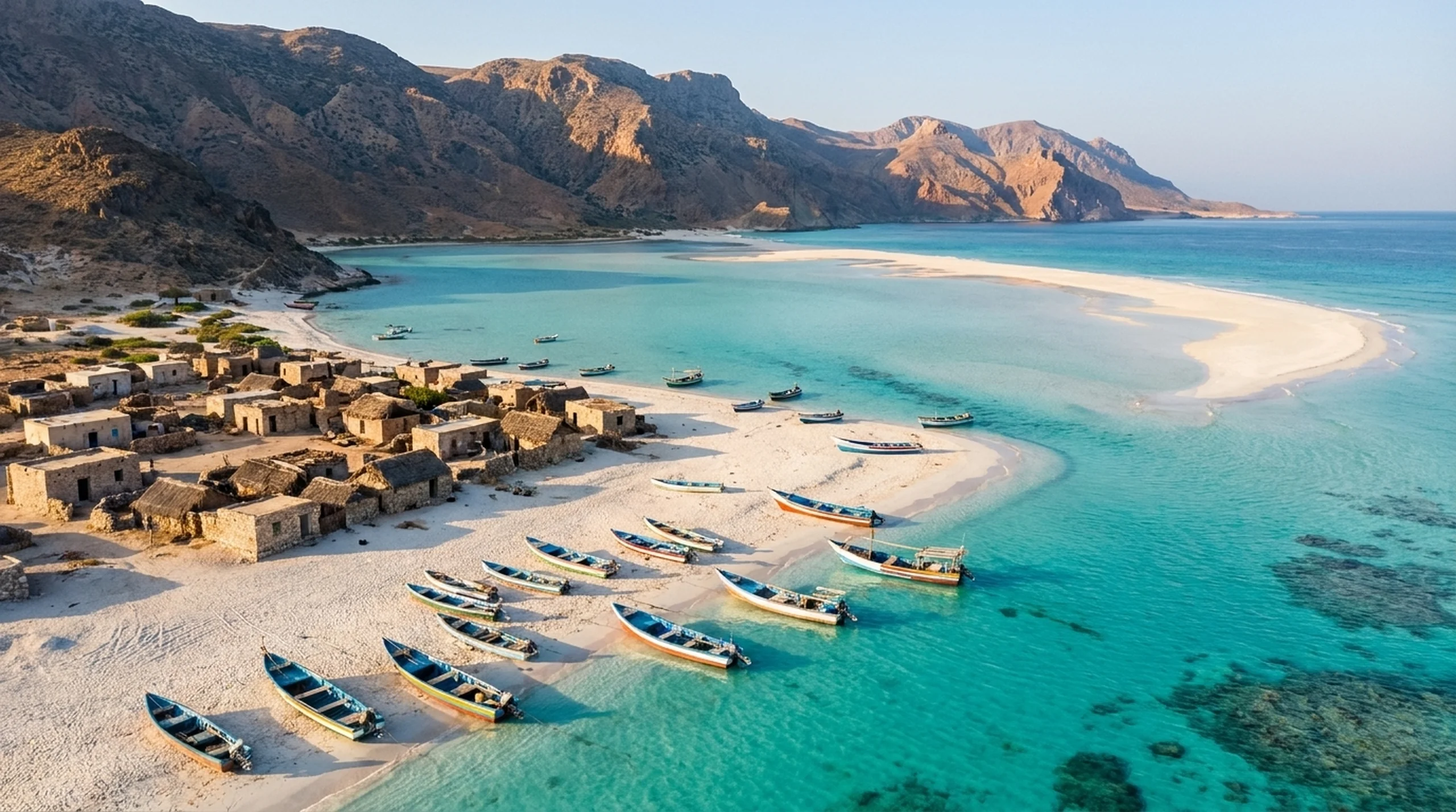 Qalansiyah fishing village on the lagoon