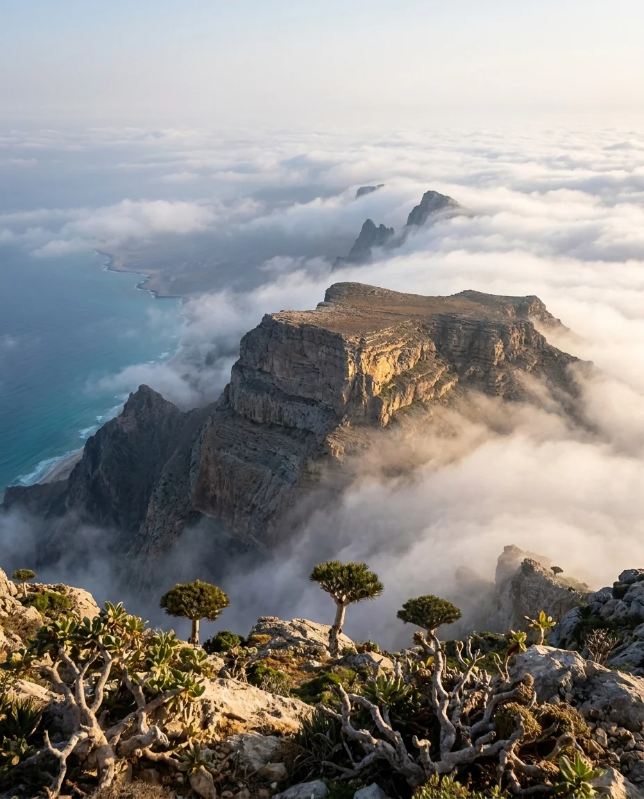 Skand Peak — summit views over Socotra